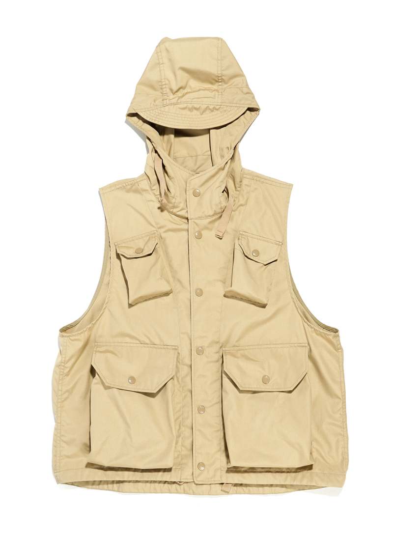 Engineered Garments PC Poplin Field Vest - Khaki | Garmentory