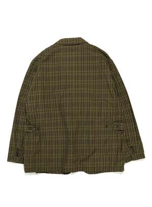 Engineered Garments Cotton Madras Check Loiter Jacket - Olive