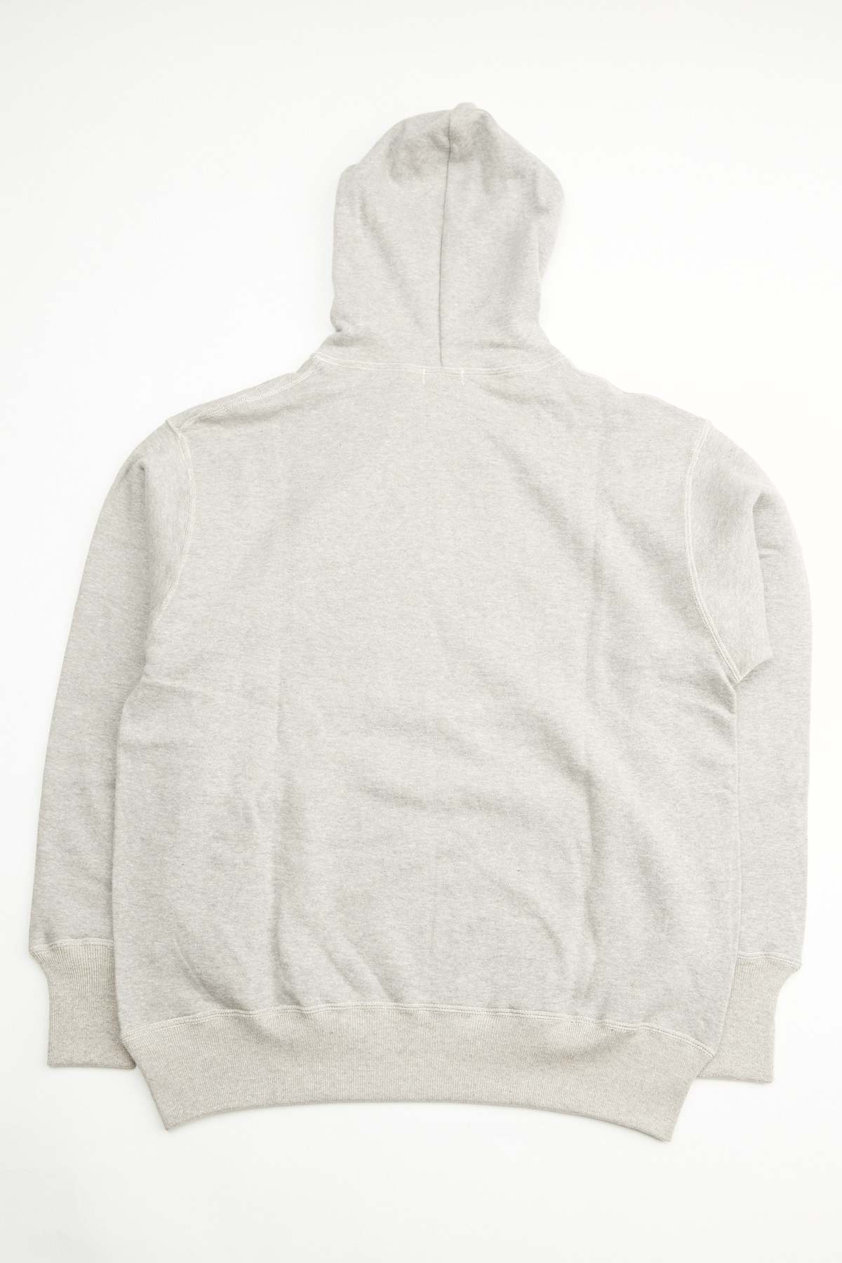 Warehouse & Co. Lot 450 Two-Needle Loopwheel Hoodie - Heather Grey - Image 5 of 7