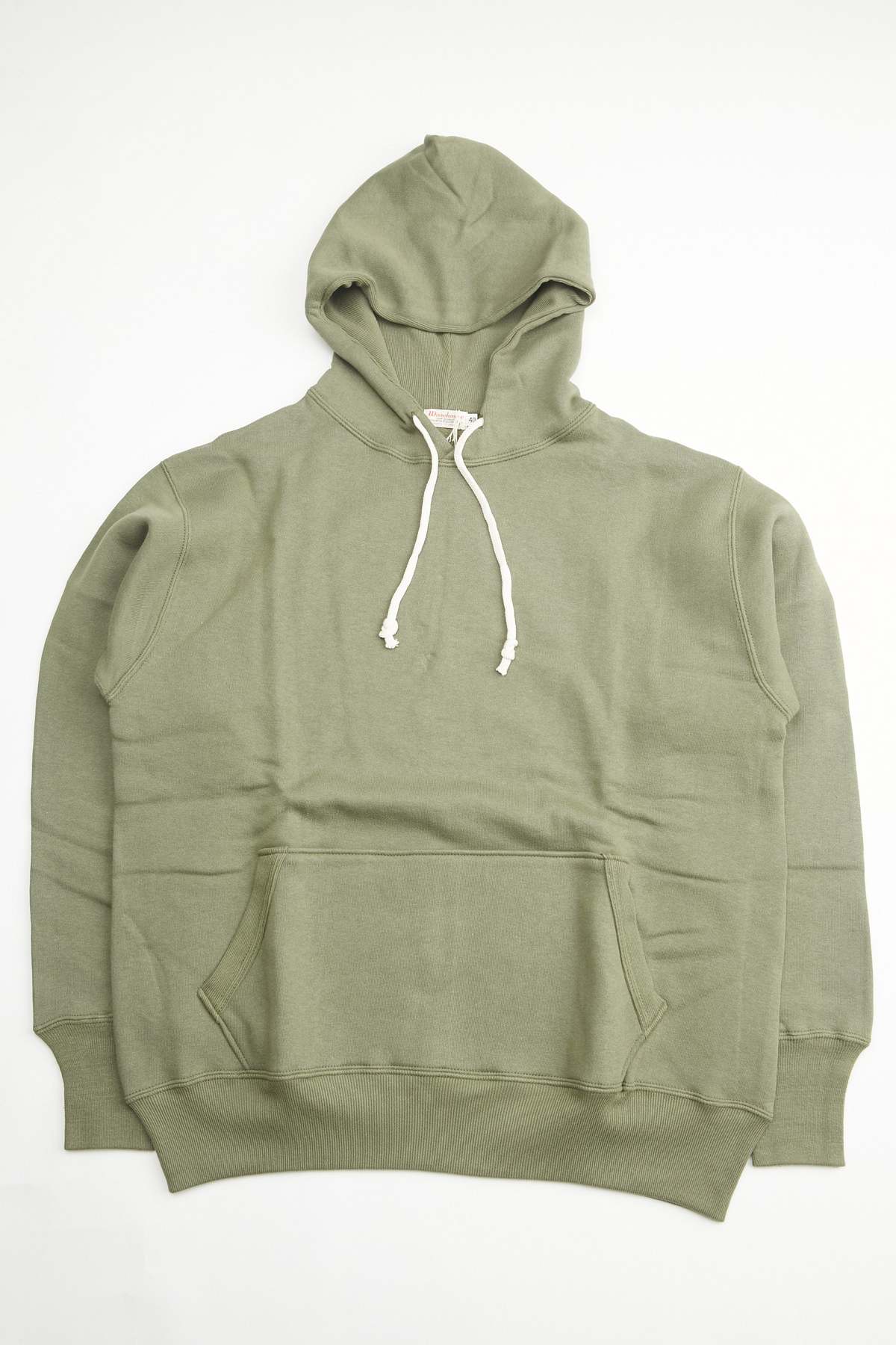 WAREHOUSE & CO. Lot 450 Two-Needle Loopwheel Hoodie - OD Green - Image 1 of 7