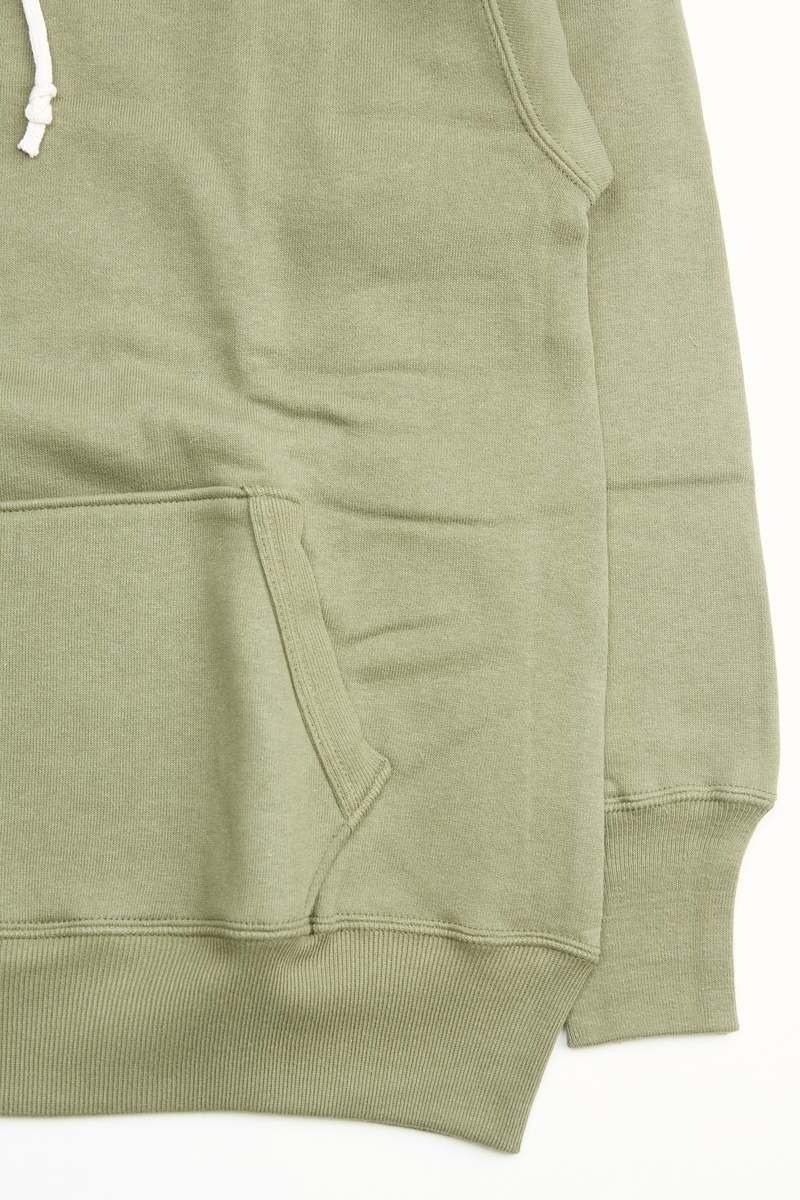 WAREHOUSE & CO. Lot 450 Two-Needle Loopwheel Hoodie - OD Green