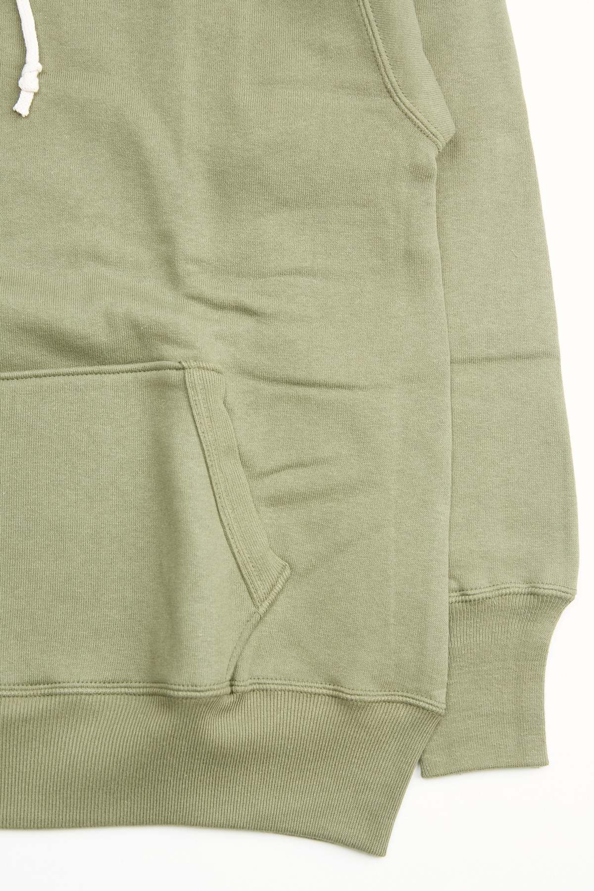 WAREHOUSE & CO. Lot 450 Two-Needle Loopwheel Hoodie - OD Green - Image 3 of 7
