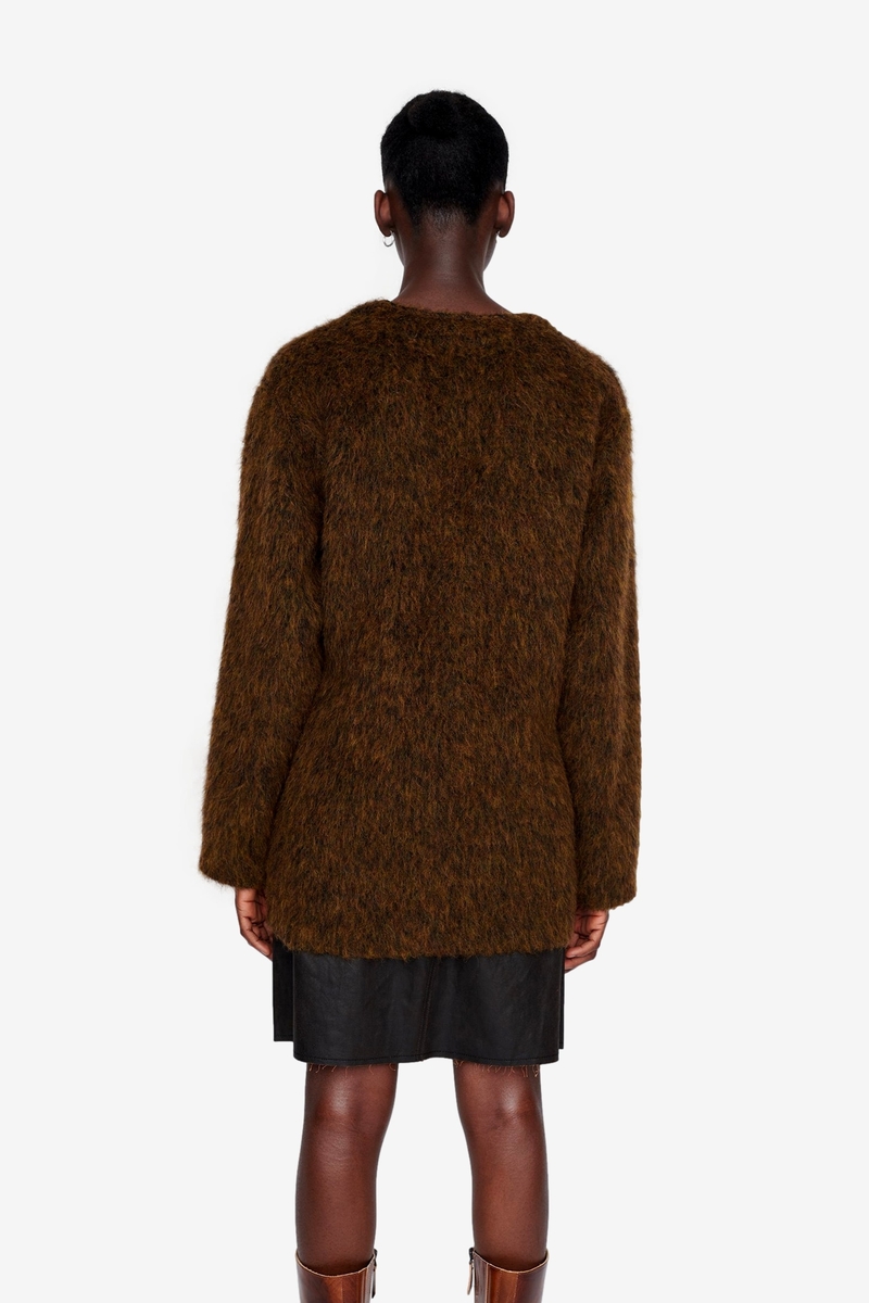 Our Legacy Mid Line Cardigan - Olive Melange Mohair | Garmentory