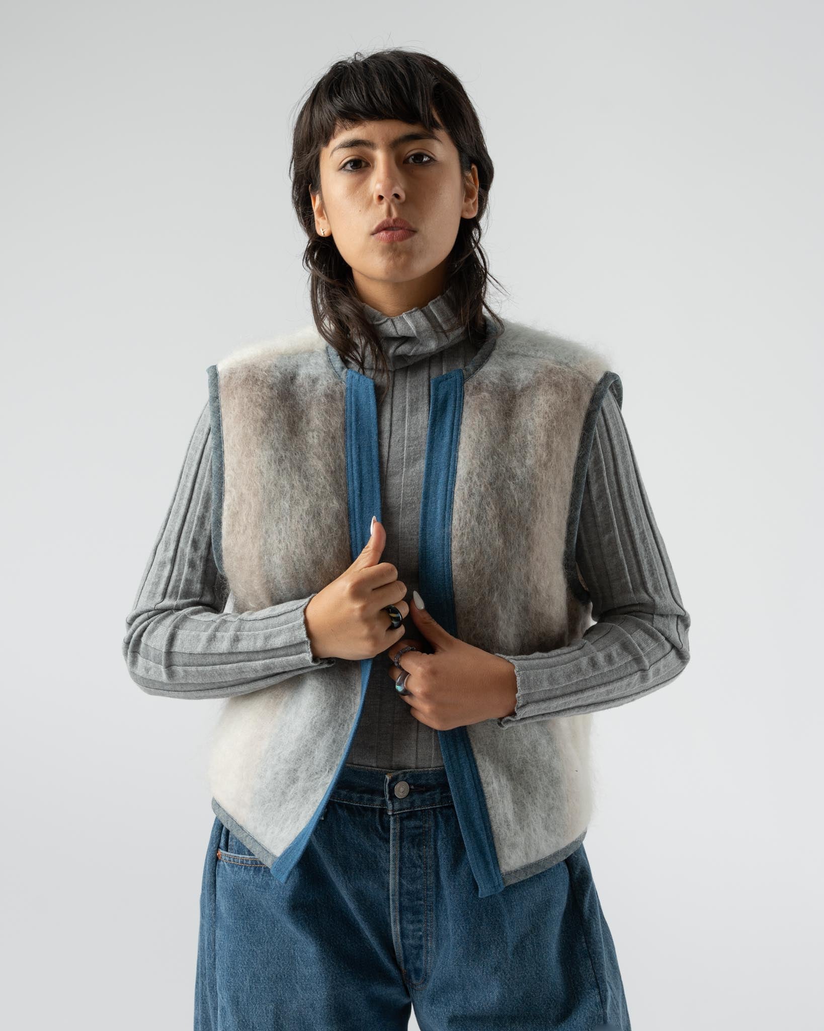 B Sides Mohair Vest - Neutral | Garmentory