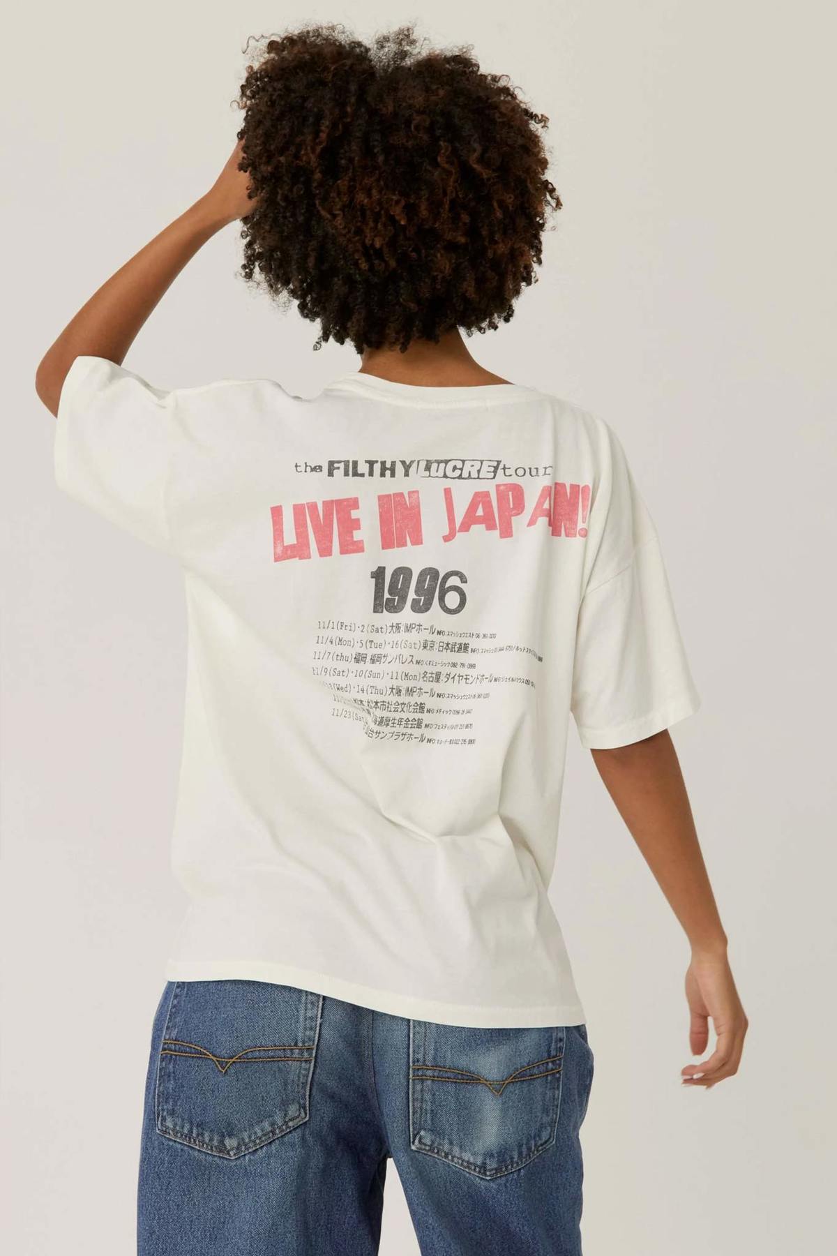 Daydreamer Sex Pistols Live In Japan Merch Tee - Vintage White 