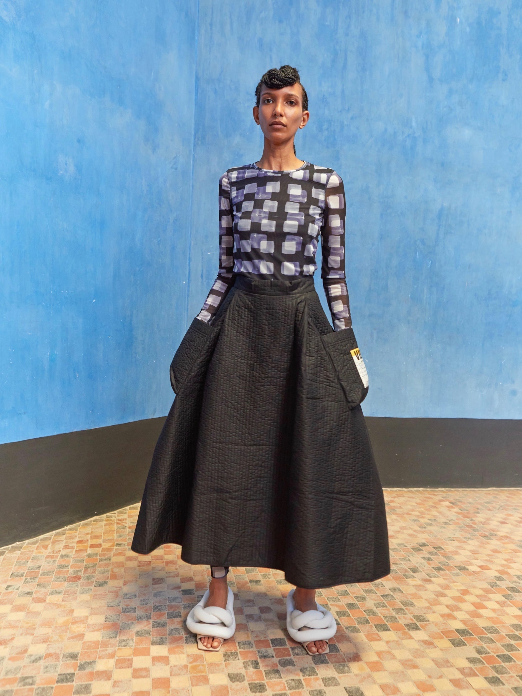 HENRIK VIBSKOV キルティングスカート Henrik Vibskov Pile Quilt Skirt - Black | Garmentory