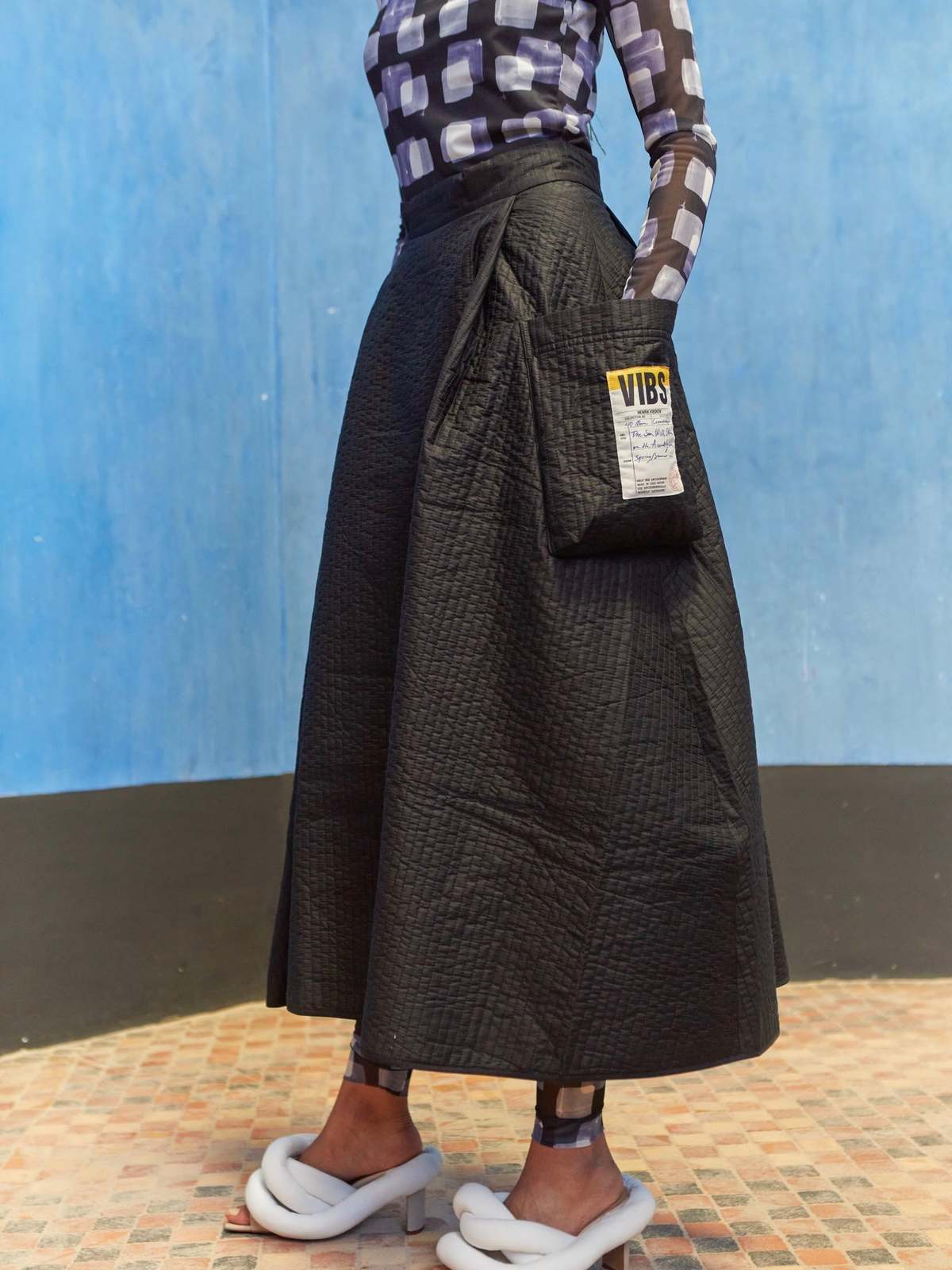Henrik Vibskov Pile Quilt Skirt - Black | Garmentory