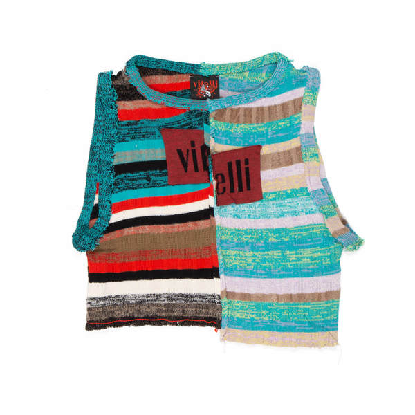 VITELLI Cosmic Patchwork Crop Top - Multicolor