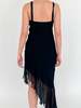 Asymmetrical Silk Halter Dress - Black - Thumbnail 3