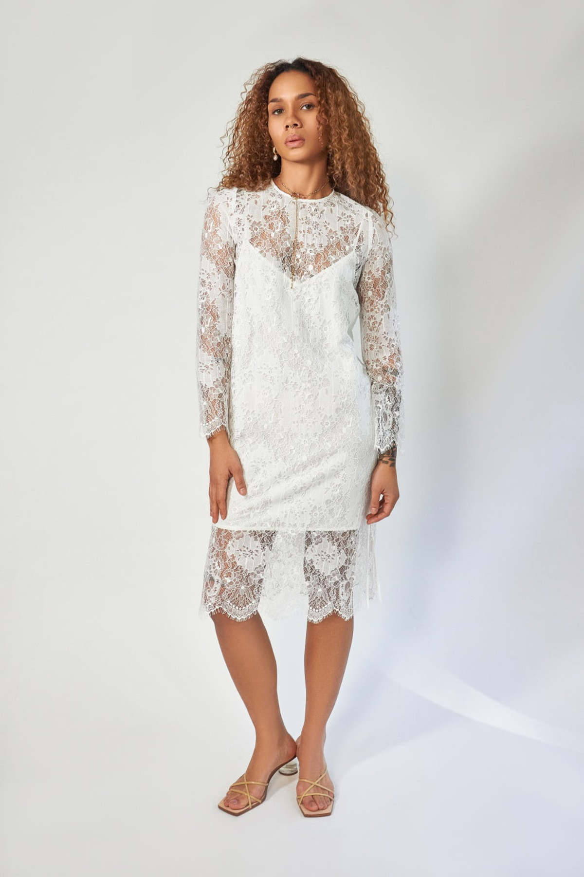 Roseanna Monza Guipure Dress - White Lace - Image 4 of 6