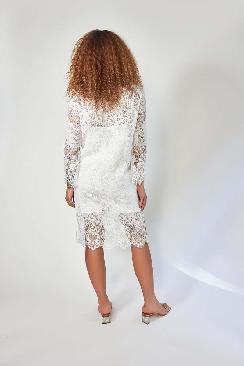 Roseanna Monza Guipure Dress - White Lace