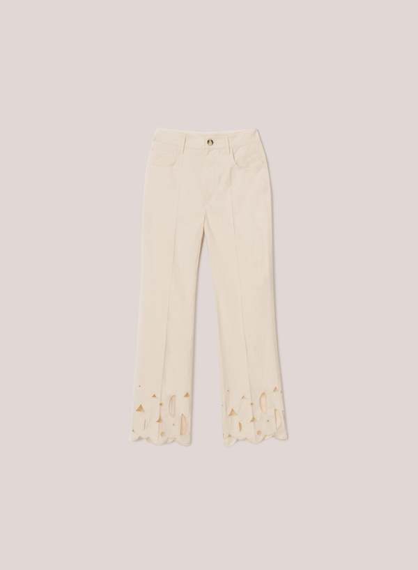 Nanushka Zoey Cotton Pants - Creme