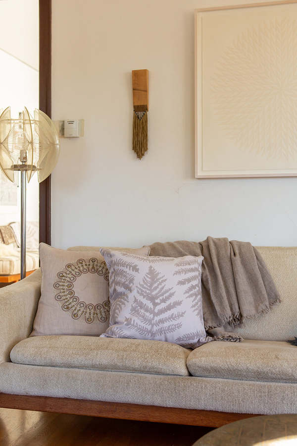 Erica Tanov Fern Throw Pillow - Dove