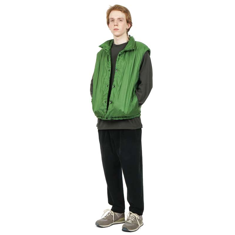n-hoolywood REVERSIBLE LINER VEST - GREEN | Garmentory