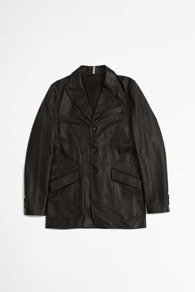 Sunflower Jet Leather Blazer - Black | Garmentory