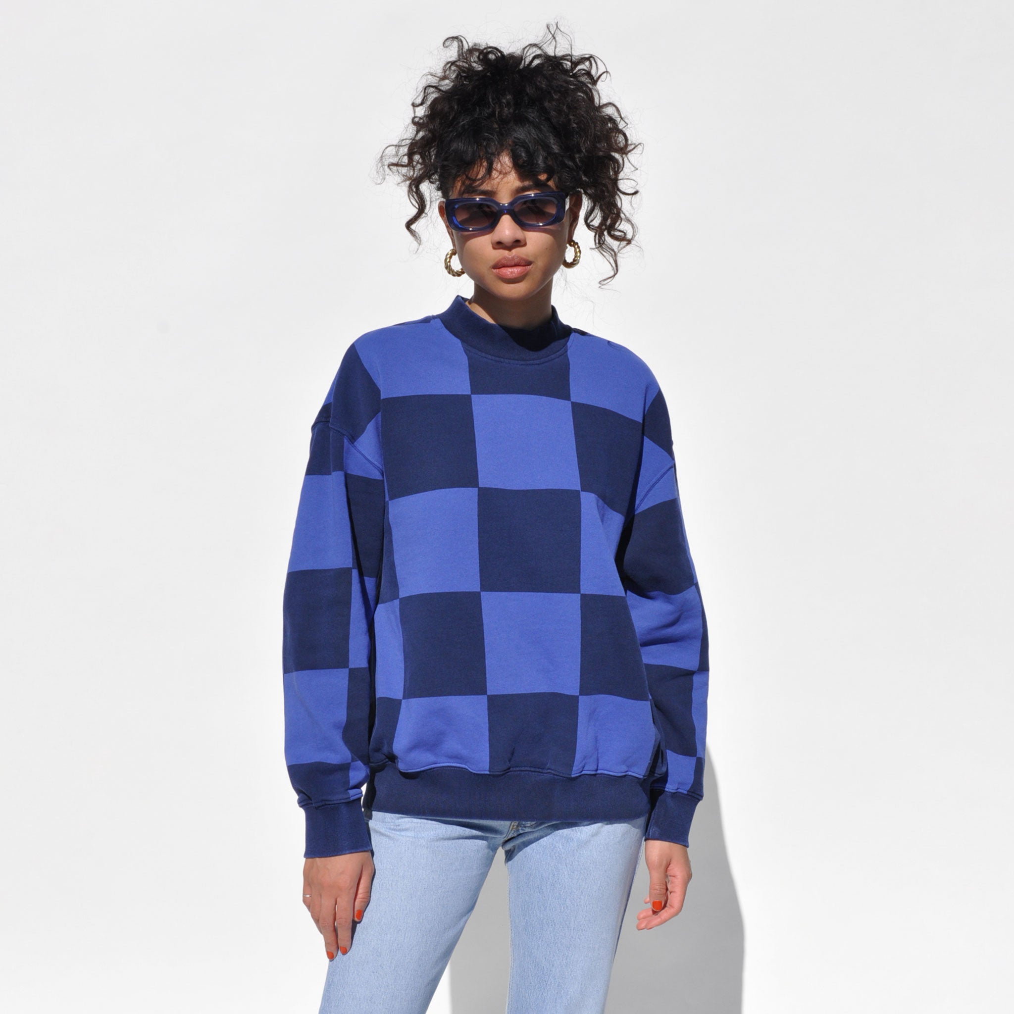 トップス stussy / Blur Checker Fleece Mock Neck Women's Blur Checker Fleece Mock Neck – Premier