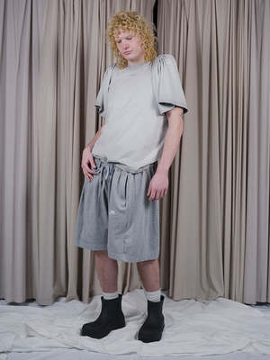 Bless Over Jogging Shorts - Grey/Blue | Garmentory