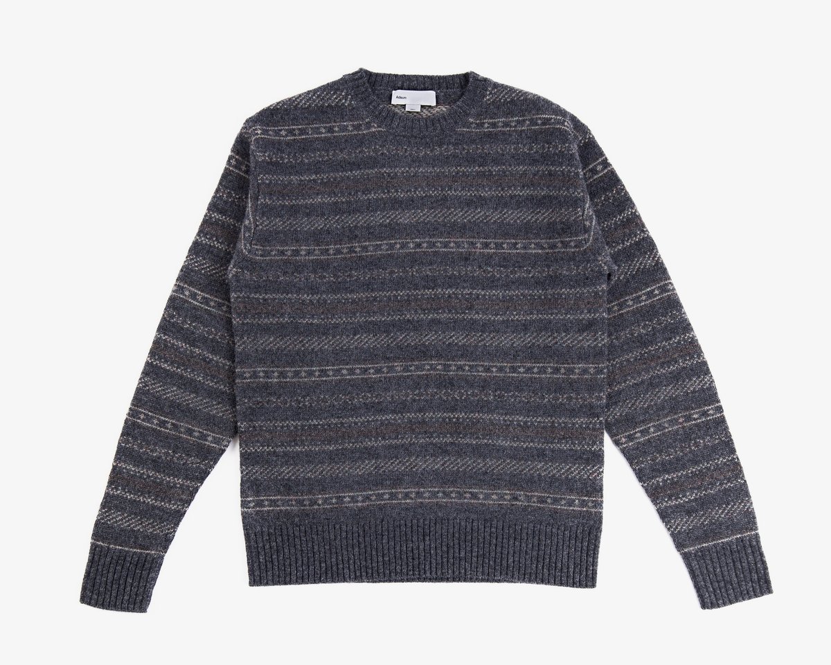 Adsum Nordic Crewneck Sweater - Charcoal - Image 1 of 4