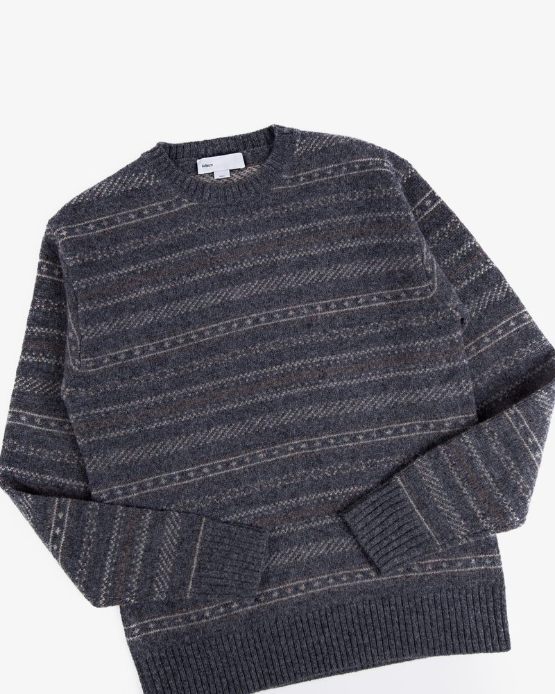 Adsum Nordic Crewneck Sweater - Charcoal