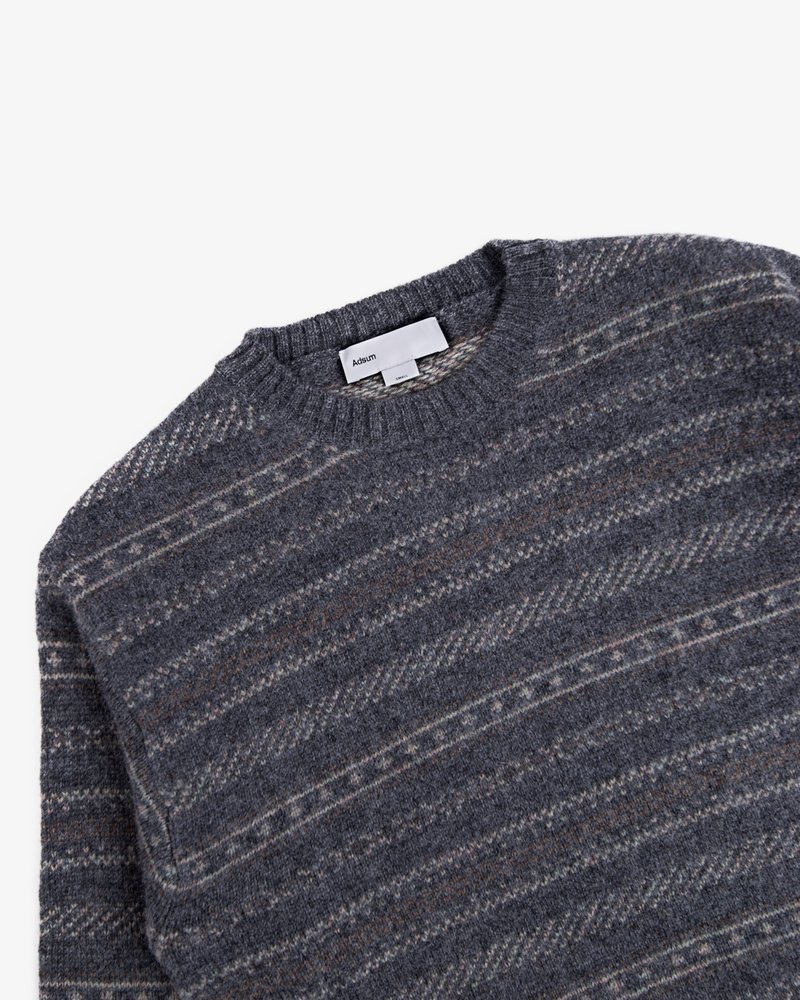 Adsum Nordic Crewneck Sweater - Charcoal