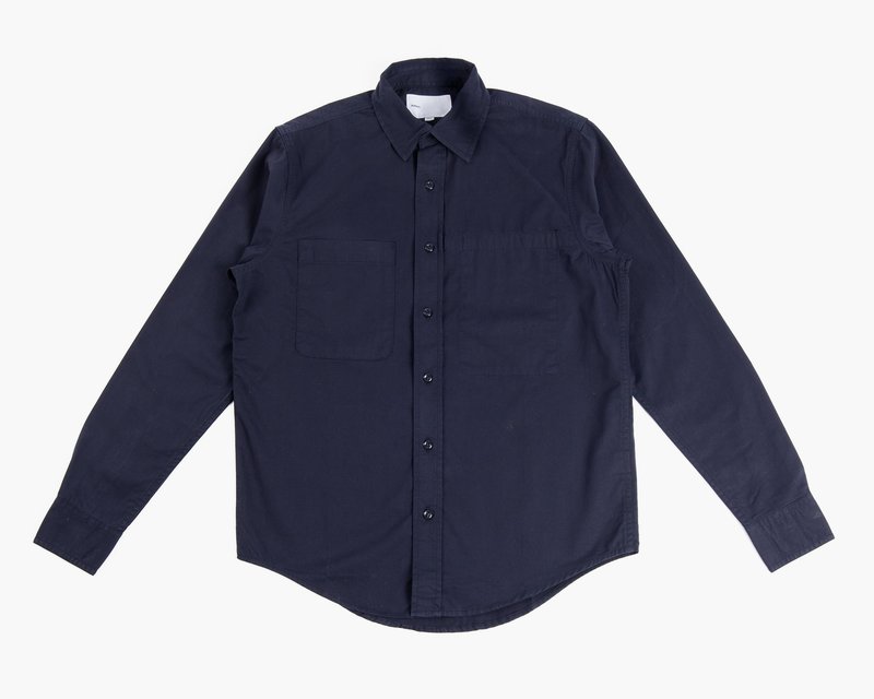 送料無料 百貨店 Adsum Asymmetrical Pocket Work Shirt - Dark Navy | Garmentory トップス