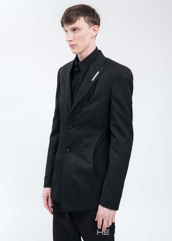 Heliot Emil ADIAMORPHIC TAILORED Blazer - black | Garmentory