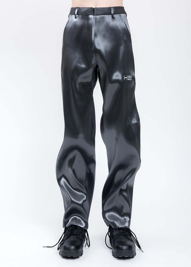 Heliot Emil LIQUID METAL Trousers - White HE Logo | Garmentory