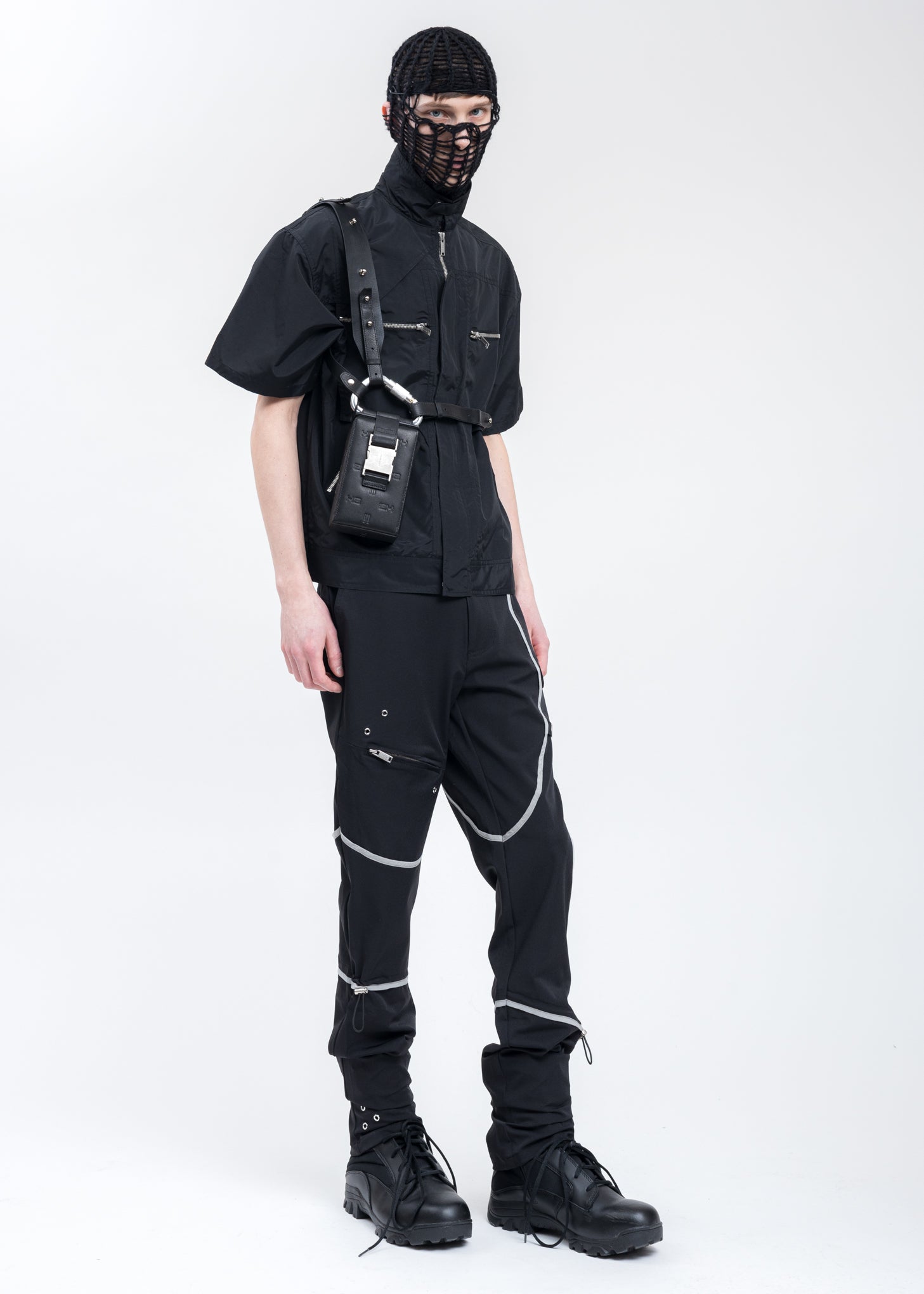 Heliot Emil LEATHER CARABINER PHONE SLING bag - BLACK | Garmentory