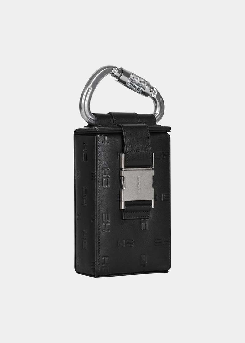 バッグ HELIOT EMIL Leather Carabiner PhoneSling Black-Carabiner-Phone-Sling-