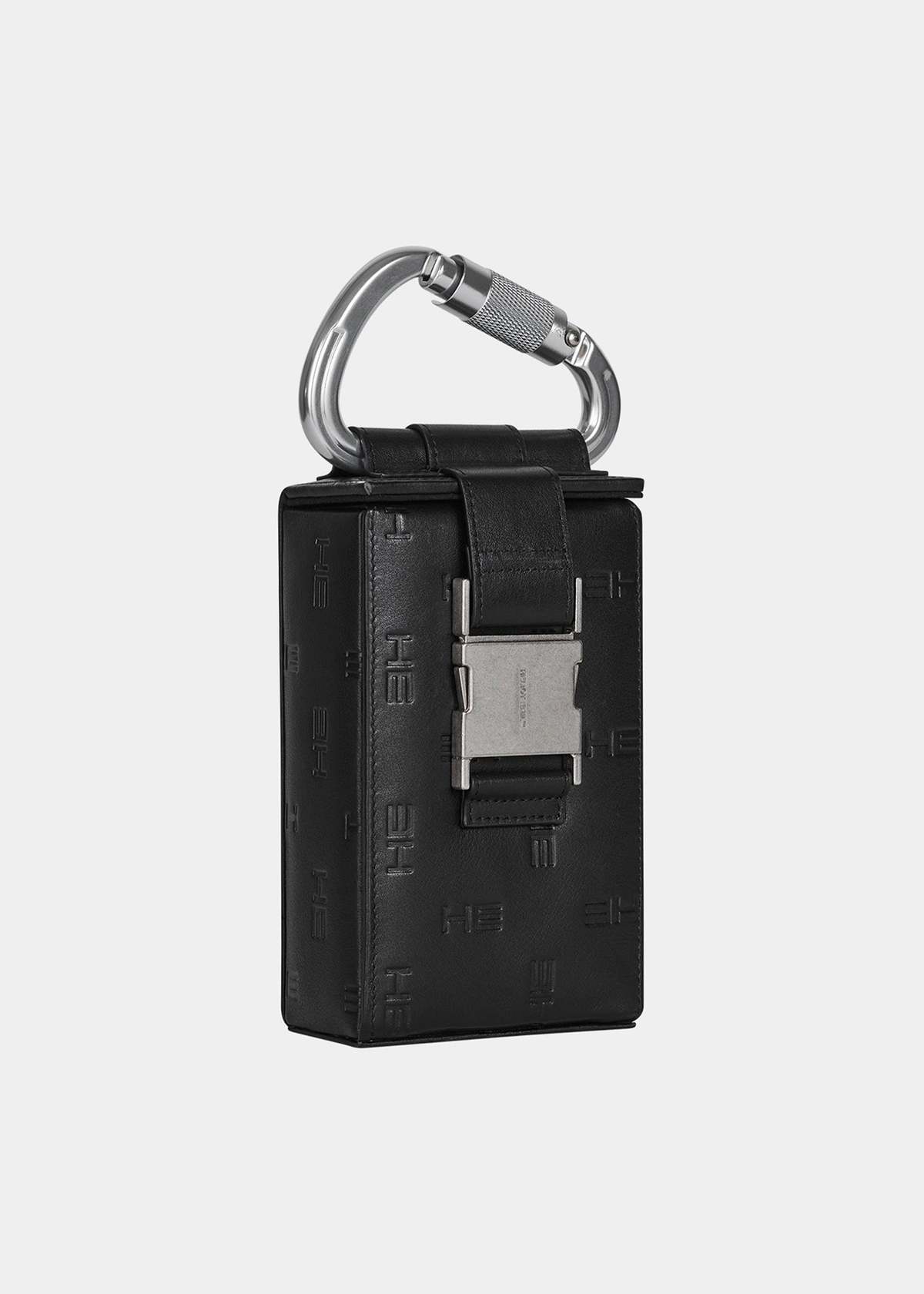 Heliot Emil LEATHER CARABINER PHONE SLING bag - BLACK | Garmentory