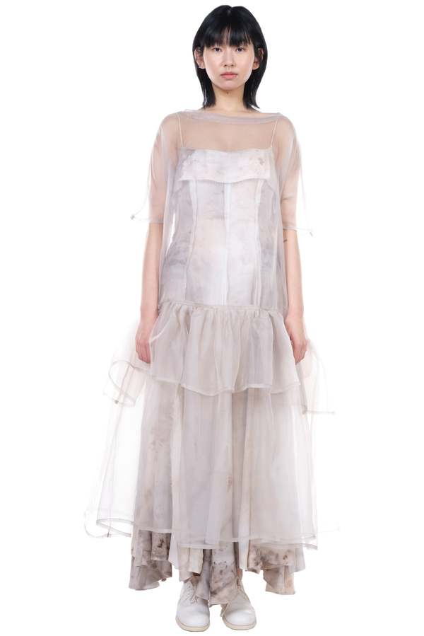 Peng Tai See-through Silk Dress - Grey