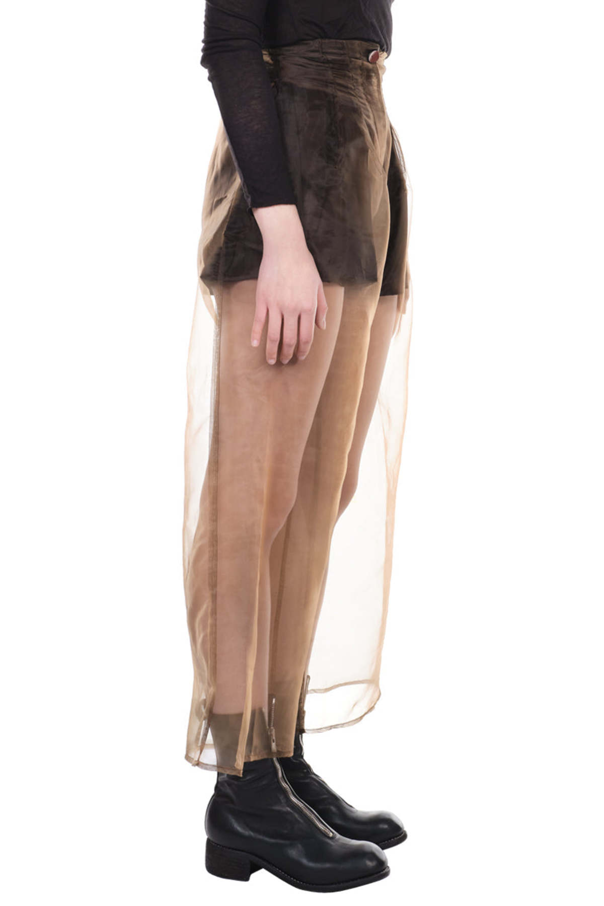 Peng Tai See-through Trousers - Chocolate - Image 3 of 5