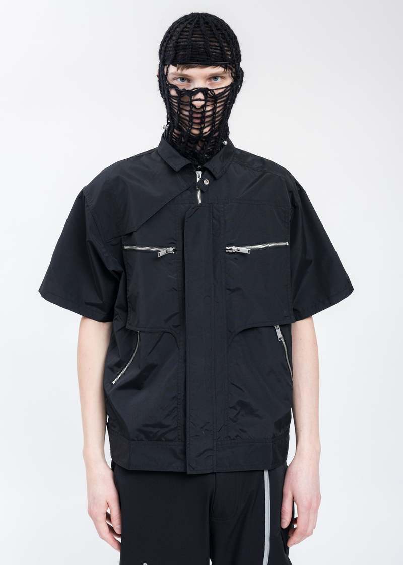 Heliot Emil S/S TECHNICAL Shirt - Black | Garmentory
