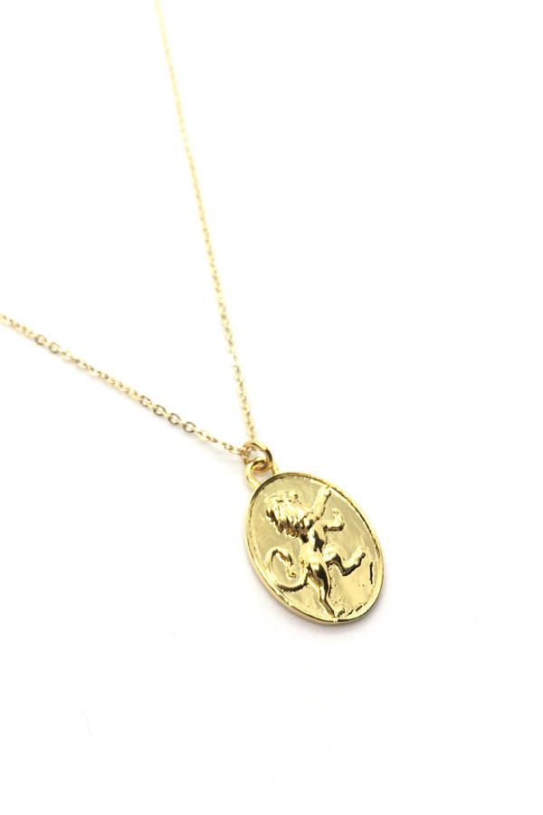 14k gold leo necklace Clearance