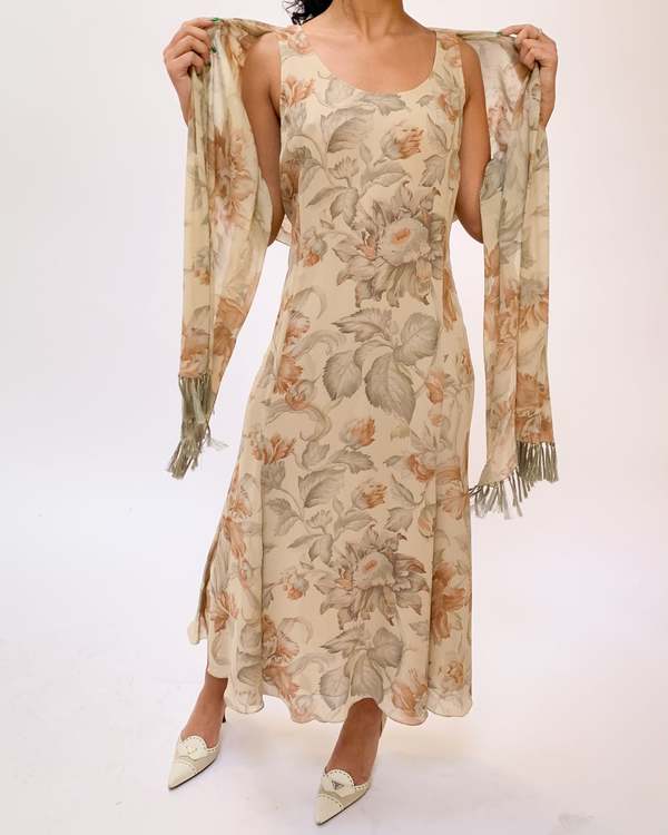 Calvin Klein Silk Dress - Floral on Garmentory