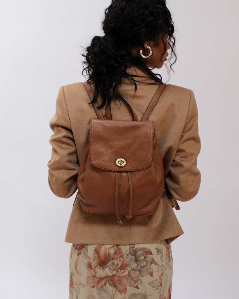 Coach Leather Backpack - Caramel | Garmentory display picture 1