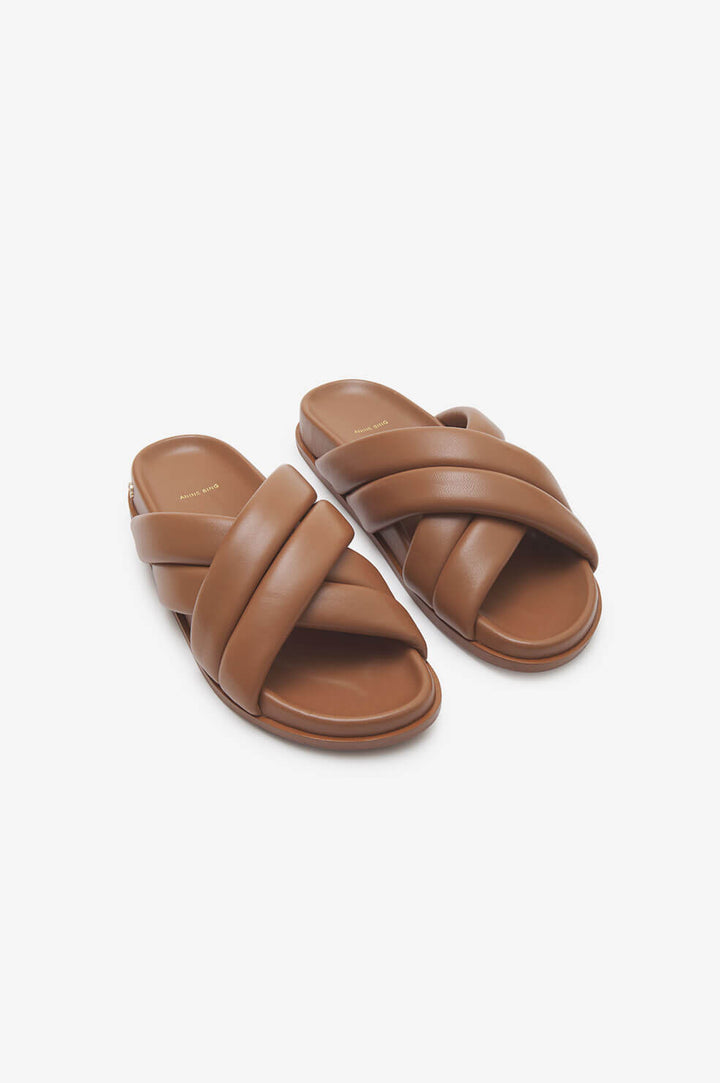 【関税込み】Lizzie Slides - Anine Bing - Leather - Black Lizzie Slides - Black | house of lolo