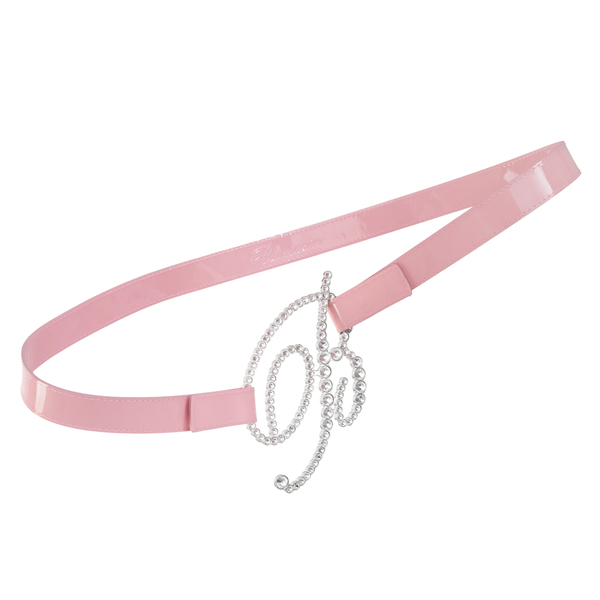 Blumarine RHINESTONE LOGO BELT - pink | Garmentory display picture 3
