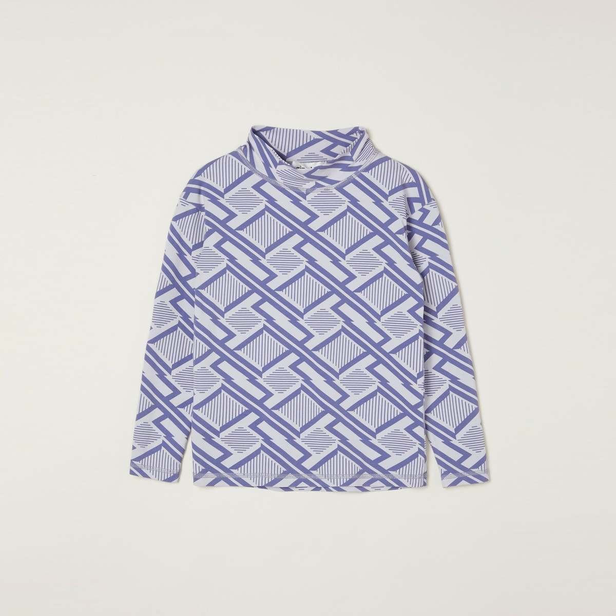 Kids Main Story Turtleneck Top - Dapple Grey Geo - Image 1 of 1