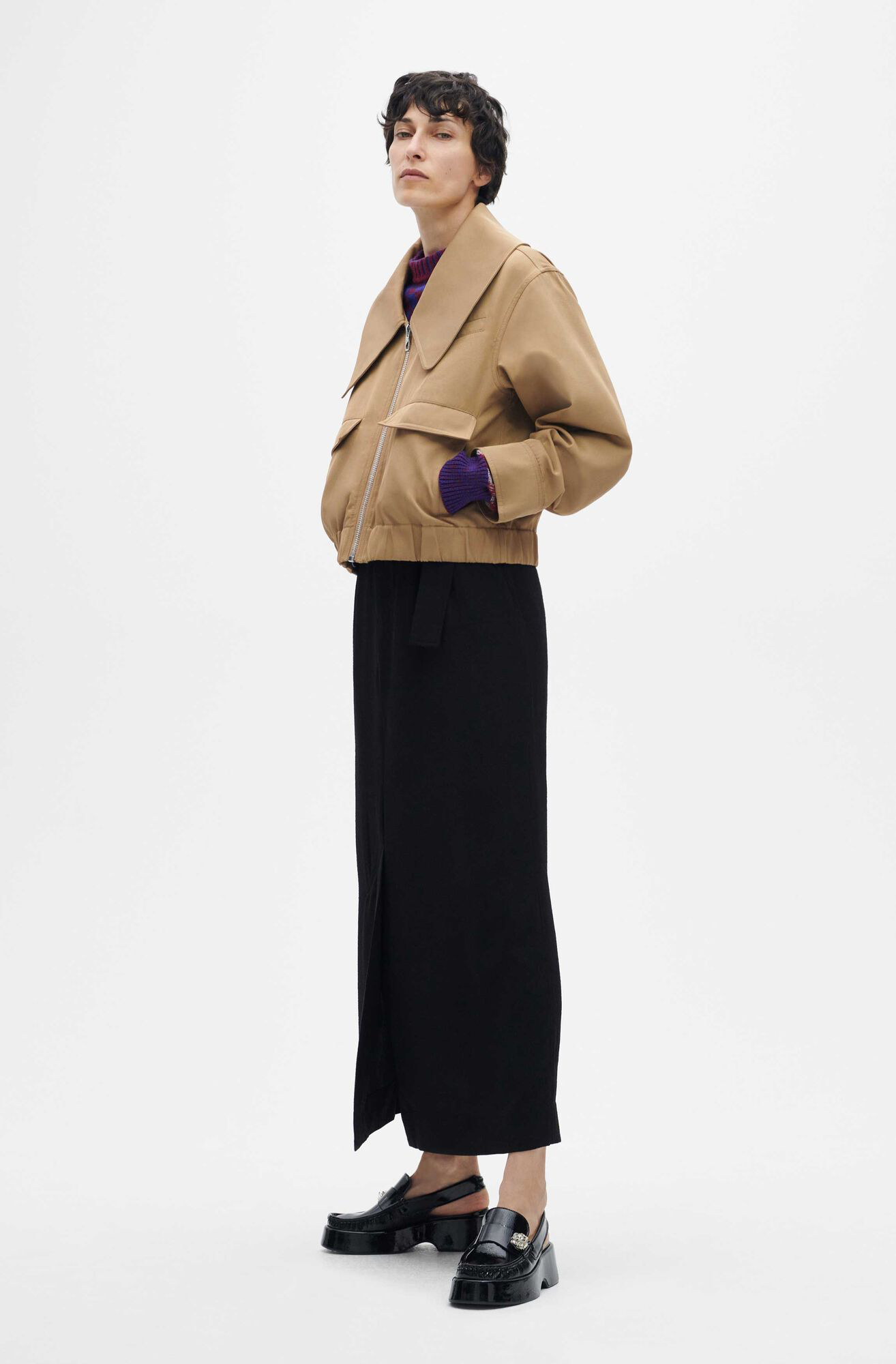 未使用タグ付き　BULKY SLEEVE CROPPED JACKET 51D-c0W7jbL._AC_UY1000_.jpg