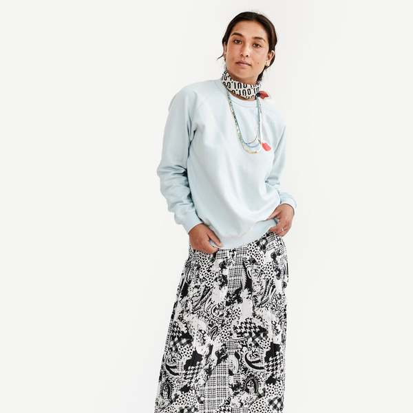 Clare Lips Sweatshirt Pale Blue/Poppy on Garmentory