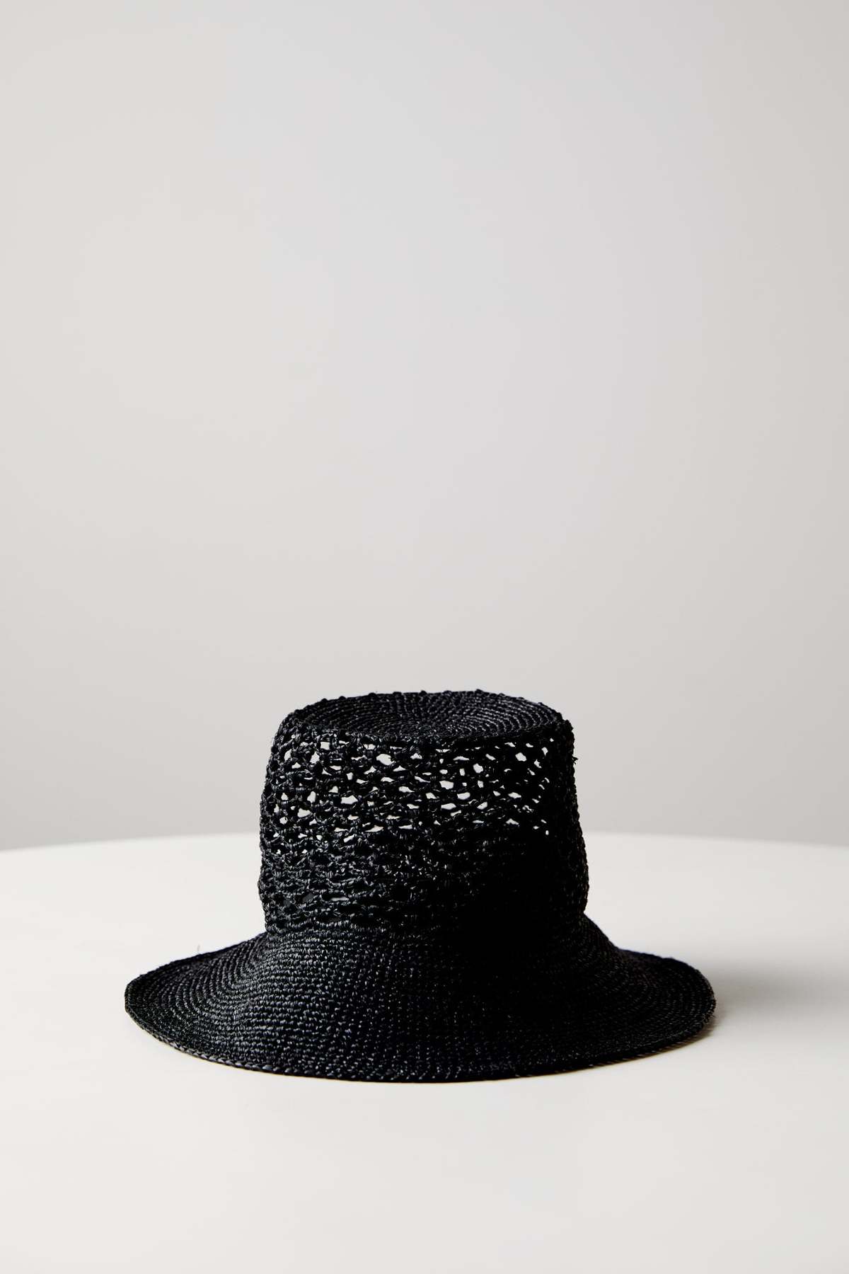 Janessa Leone Lynda Packable Hat Black (Large) Janessa Leone Sherman Packable Fedora Hat | Neiman Marcus main image 3