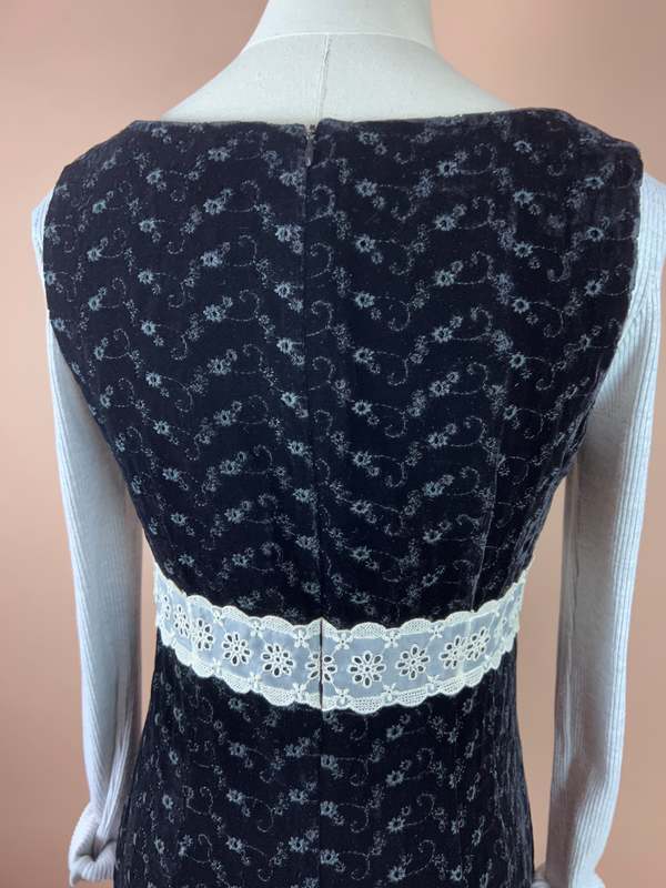 Nanette Lepore Vintage Velvet & Lace Mini Dress | Garmentory