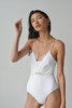 Roxana Salehoun | Scoop Back One Piece in White - Thumbnail 4