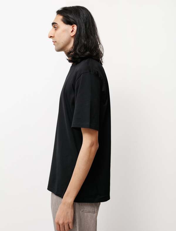 Auralee Luster Plaiting Tee - Black | Garmentory