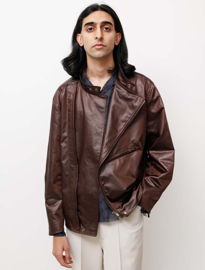 ジャケット・アウター Needles SINGLE RIDERS JACKET Needles Single Riders Jacket - Sateen Brown | Garmentory