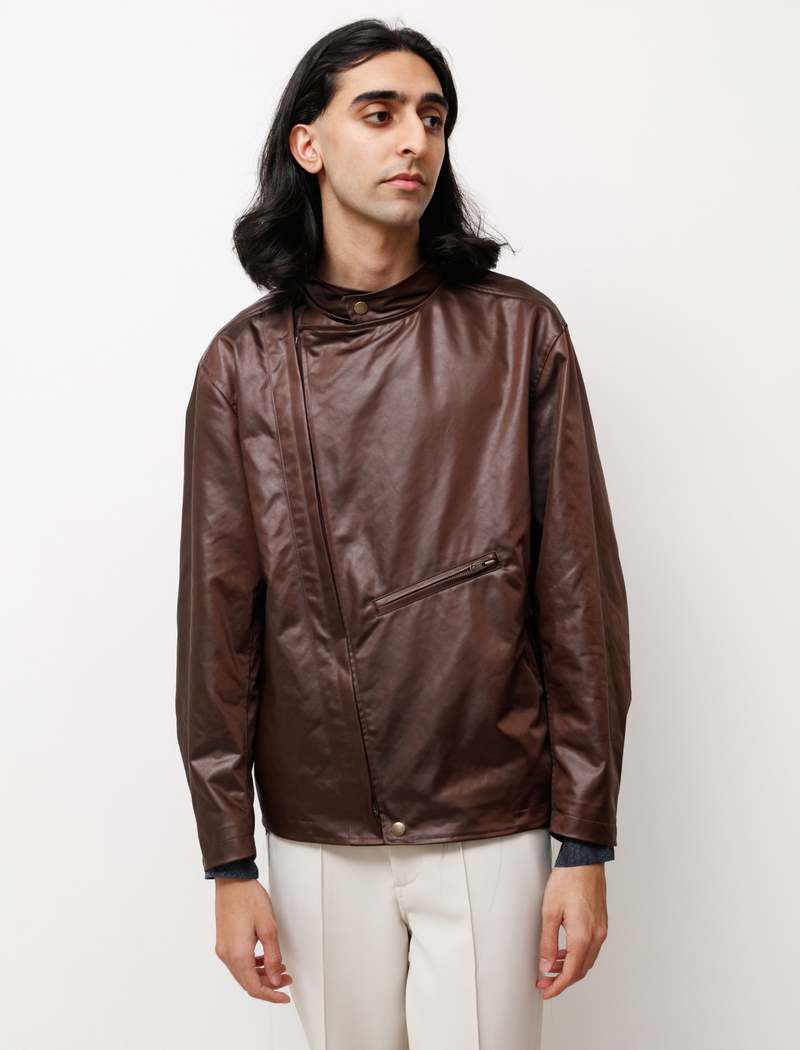 ジャケット・アウター Needles SINGLE RIDERS JACKET Needles Single Riders Jacket - Sateen Brown | Garmentory