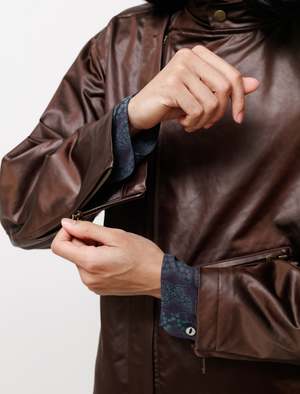 Needles Single Riders Jacket - Sateen Brown | Garmentory