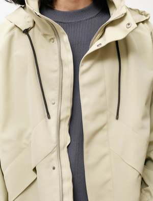 Auralee Wool Max Canvas Hooded Blouson - Light Khaki | Garmentory