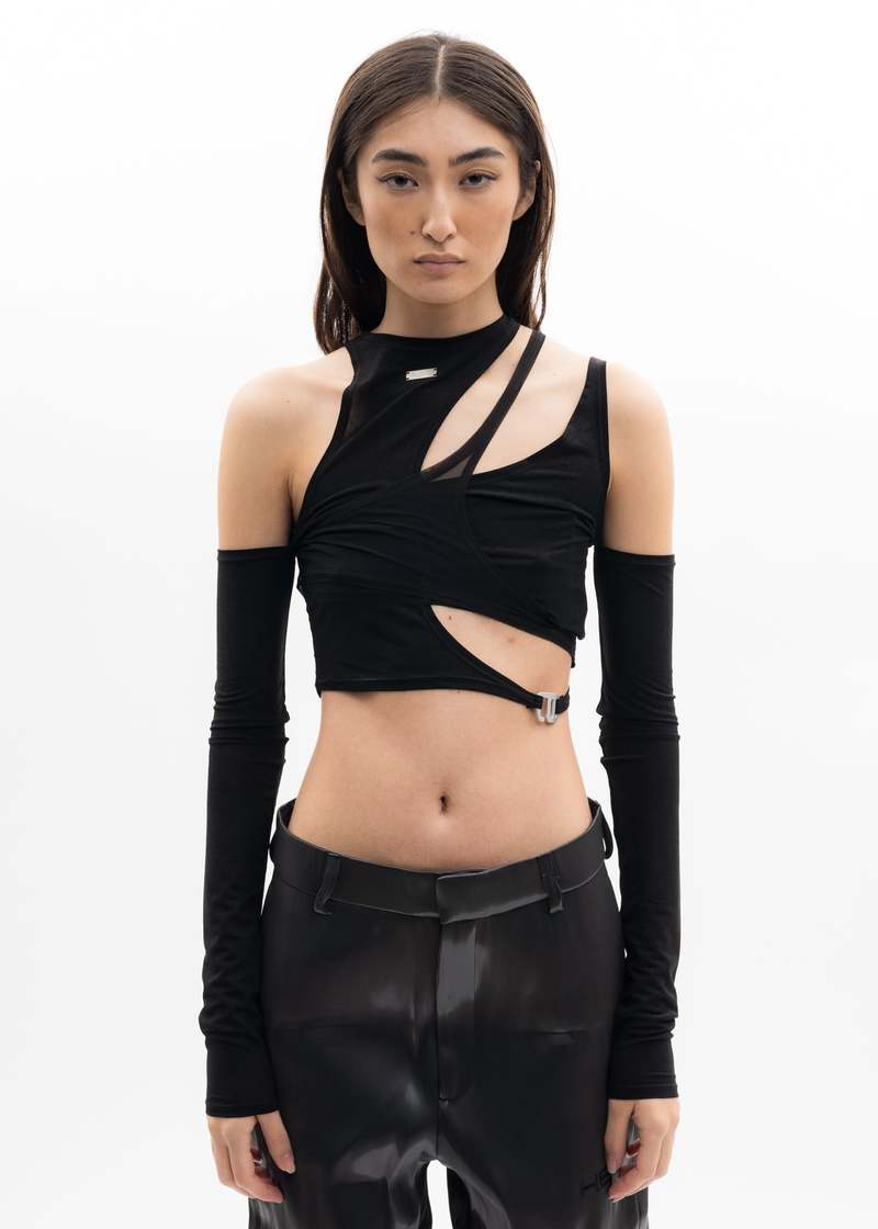 Heliot Emil DECONSTRUCTED Top - Black | Garmentory